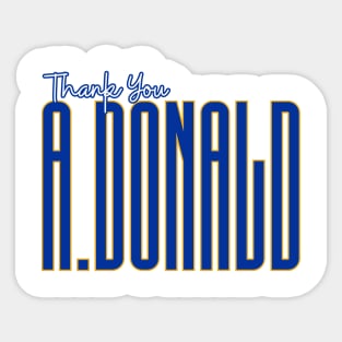 THANK YOU A.DONALD Sticker